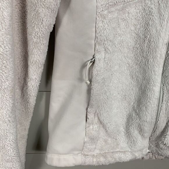 The North Face white monochrome Sherpa zip up jacket Womans size XS - Picture 5 of 10